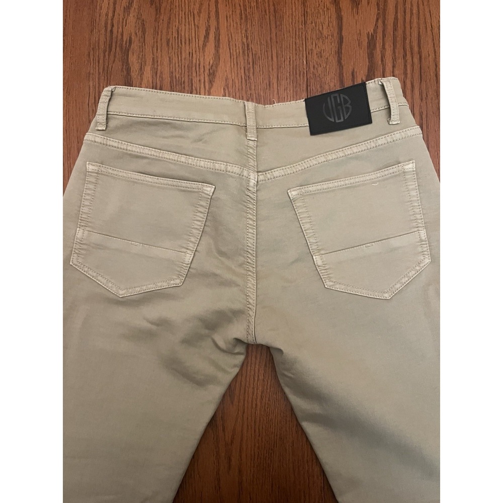 VGB Vintage Genes Black Mens Slim Fit Comfort Denim Khaki 32x30